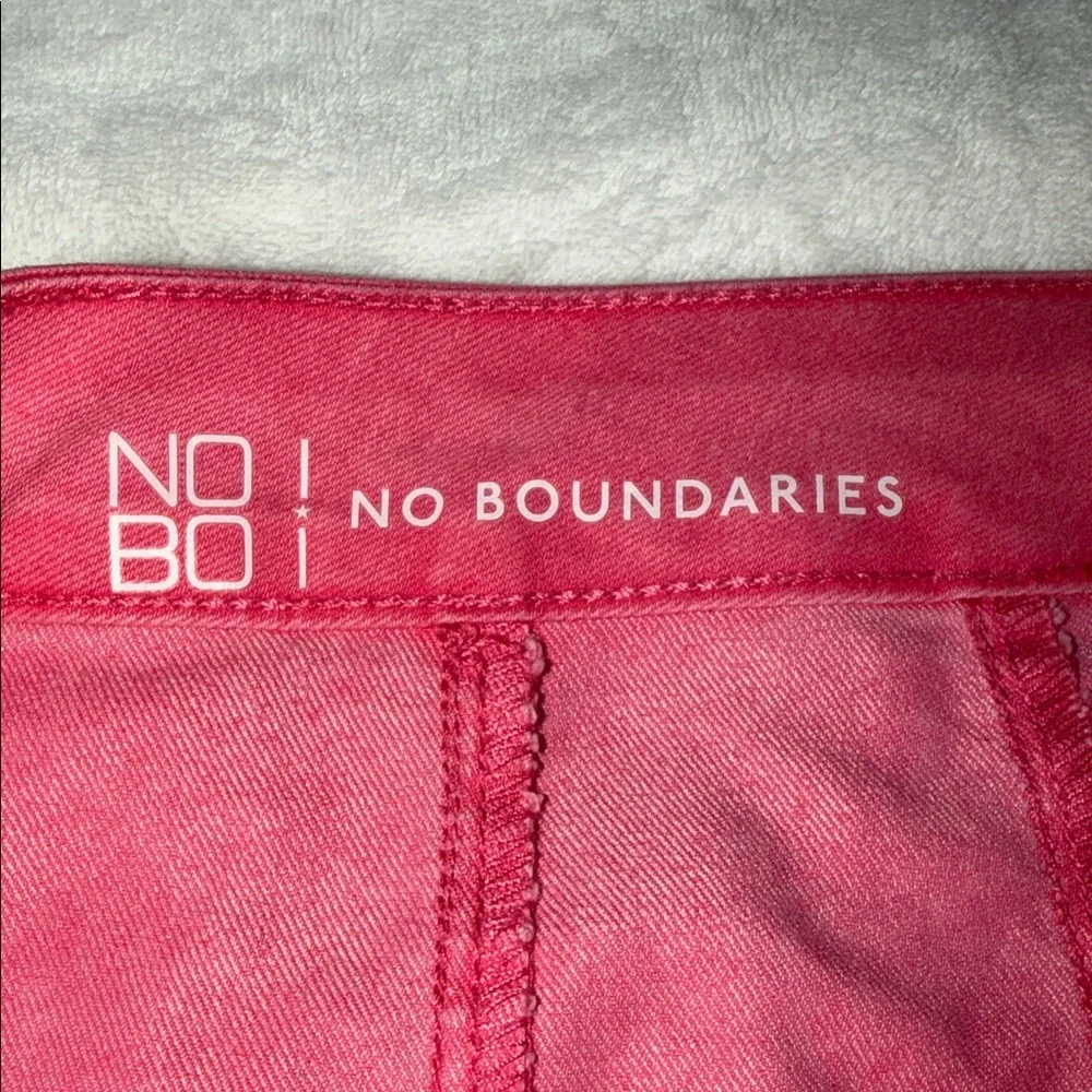 No Boundaries Y2K Hot Pink Denim Pleated Mini Skirt Juniors 11